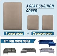 Vista 415 de H.VERSAILTEX 2025 New Sectional Couch Covers 8 Pieces Stretch Sofa Covers for Sectional Sofa Set Separate L Shaped Couch Cover for Both Left/Right