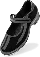 StelleAthletica Tap Shoes for Girls Boys - Toddler Little Big Kid PU Leather Dance Shoes w/ Soundboard & Hook Loop