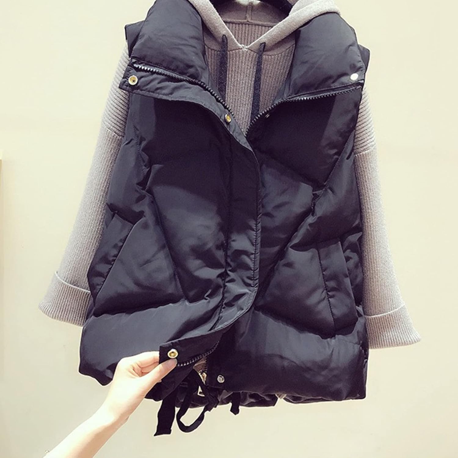 中綿ベストのディテール