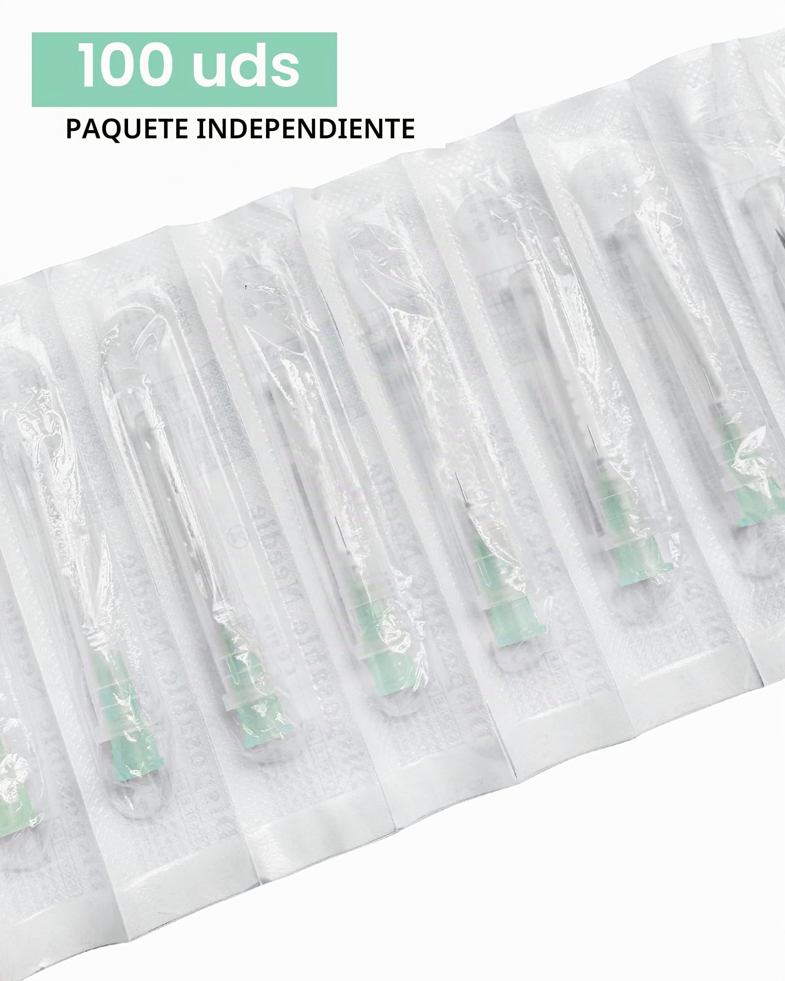 100 uds 32Ga 4mm Aguja 32 calibre Agujas de inyección estériles desechables dispensadoras Suministros de laboratorio embalaje sellado individualmente