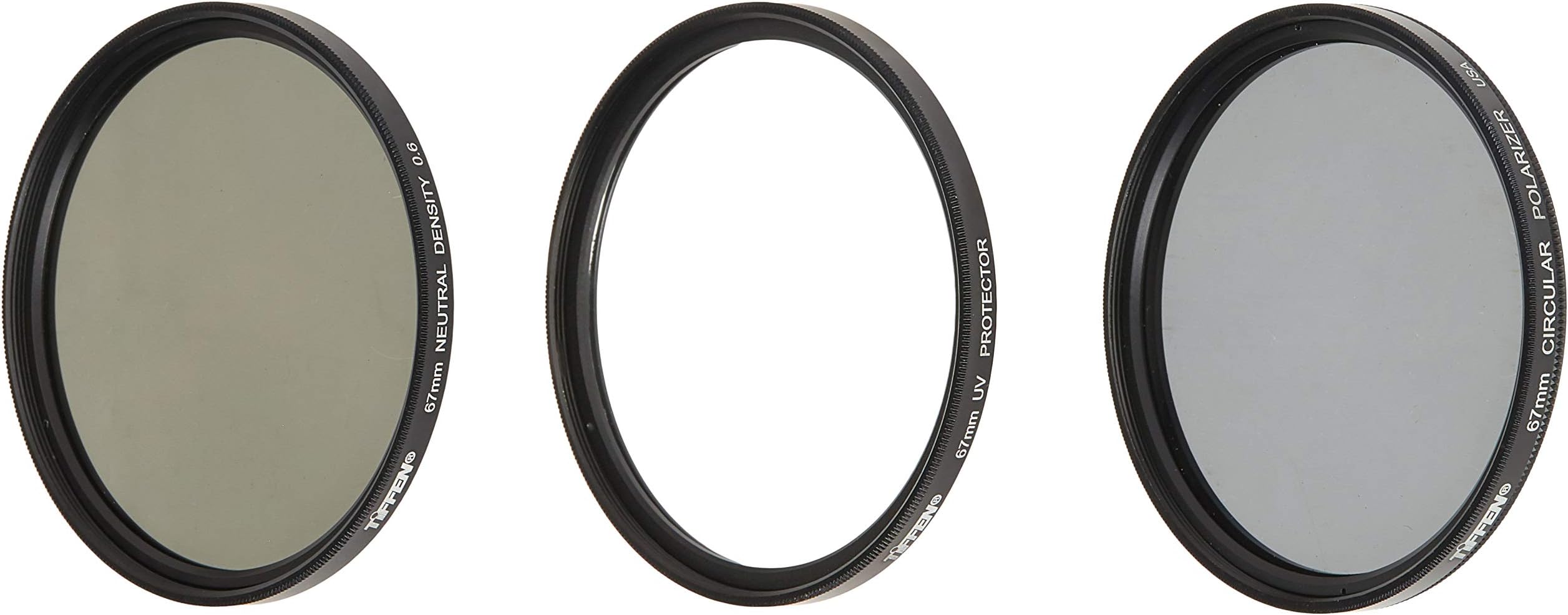 Tiffen Digital Essentials Filter Kit for 67mm (UV Protector + Circular Polarizer + Neutral Density 0.6)