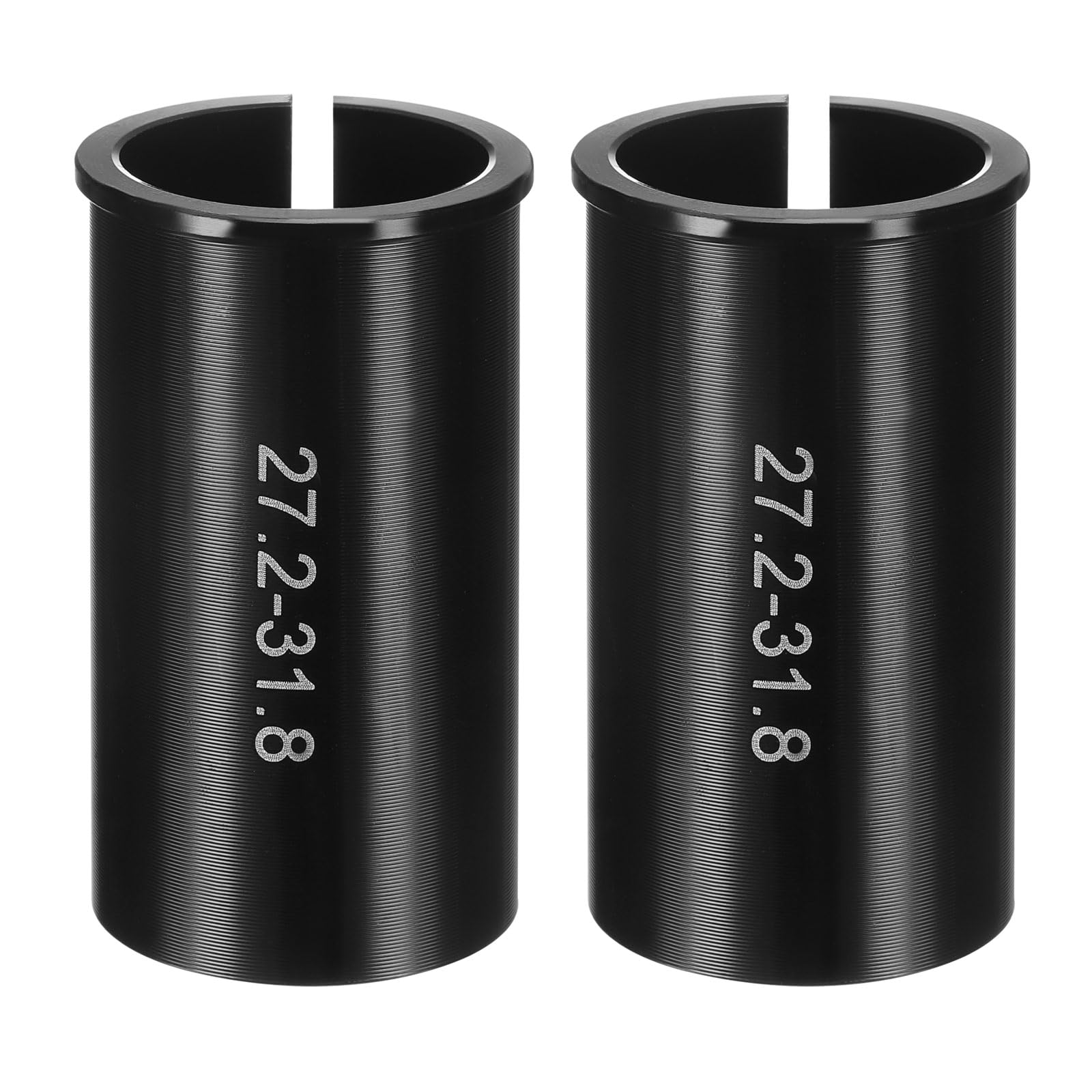 sourcing map 2pcs Alloy Bike Seat Post Reducer Shim 27.2mm to 31.8mm 60mm Length Aluminum Bicycle Reducing Sleeve Conversion Seat Post Tube Adapter for Mountain Bike Road Bike City Bike