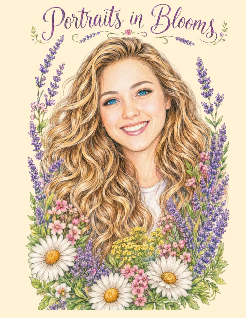 Portraits in Blooms: A Dreamy Coloring Journey Through Flowers and Feminine Grace