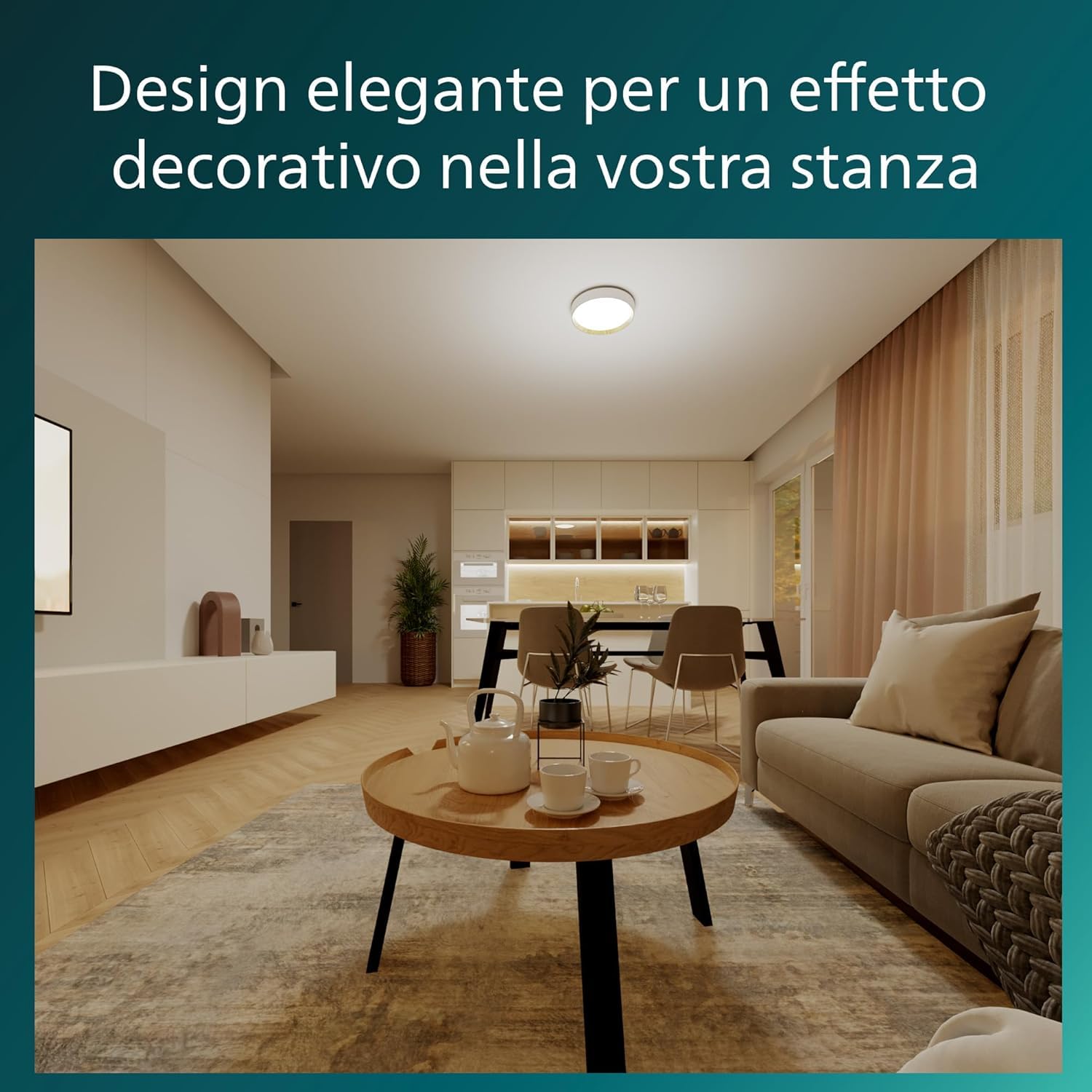 Philips Hanno, Plafoniera sffitto LED, Bianco