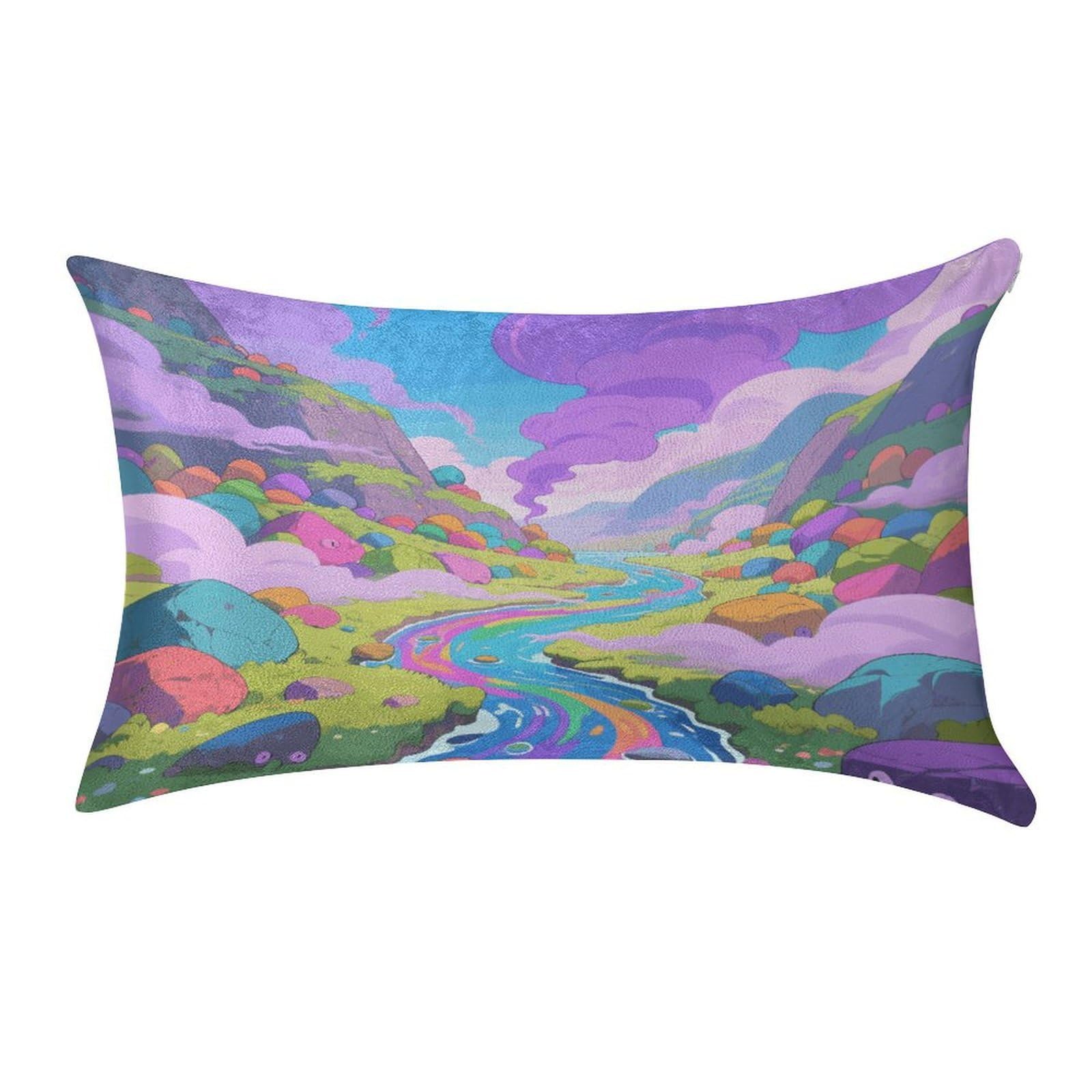 VstaDank Valley Throw Pillow Covers for Bed Pillow Shams Zipper Velvet Pillow Cases Cozy Cushion Cover Soft Pillow Protectors for Car Home Decor Pillowcases 12 "×20 "