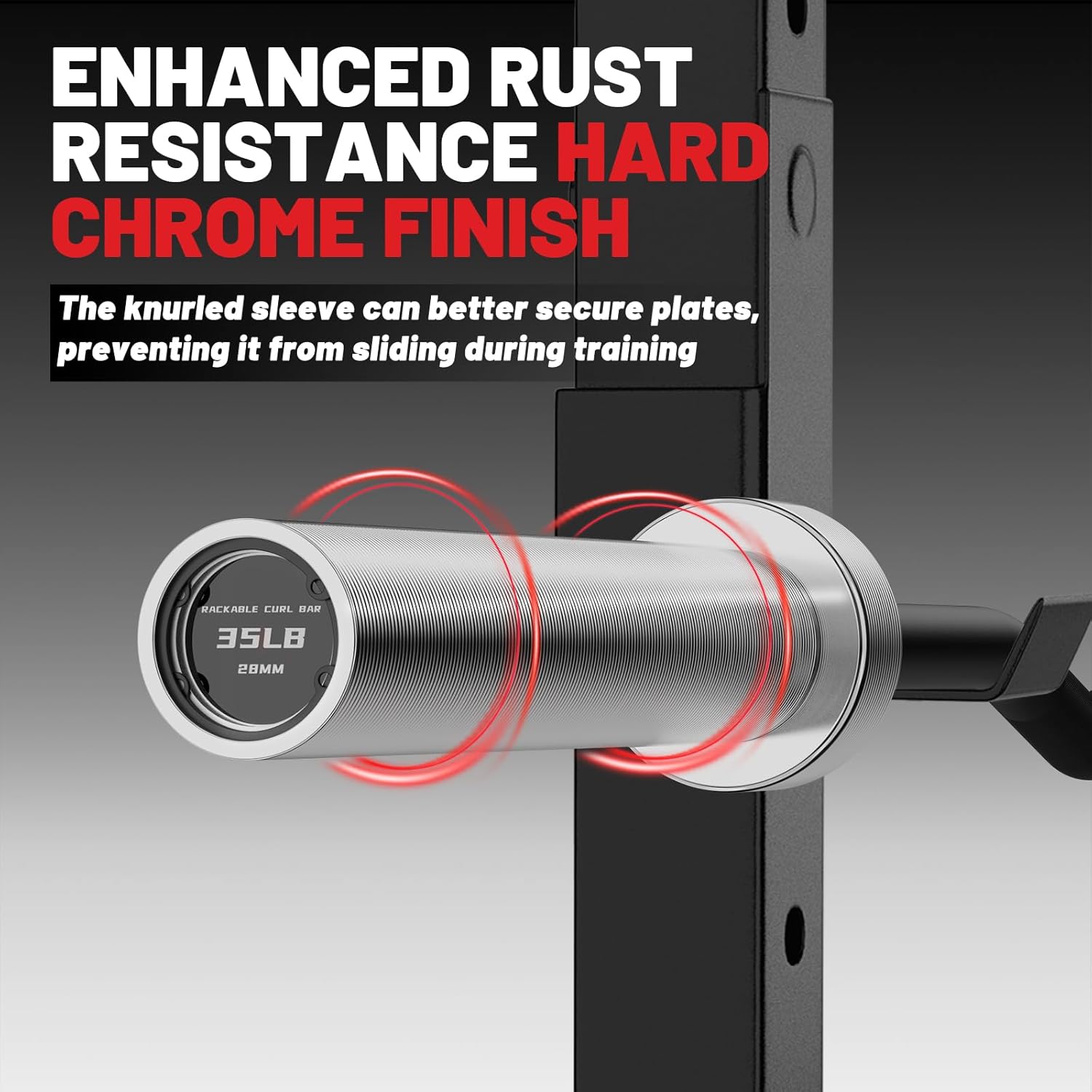 PAPABABE Curl Bar, 4ft/6.2ft Olympic EZ Barbell Bar for Weight Lifting, Curling Bar with Volcano Knurled Grip, 2 Inch Weight Bar with Multi-Angle Wrist-Friendly Design, Comfortable Grip for Bench Press Curls Deadlifts Home Gym Beginner