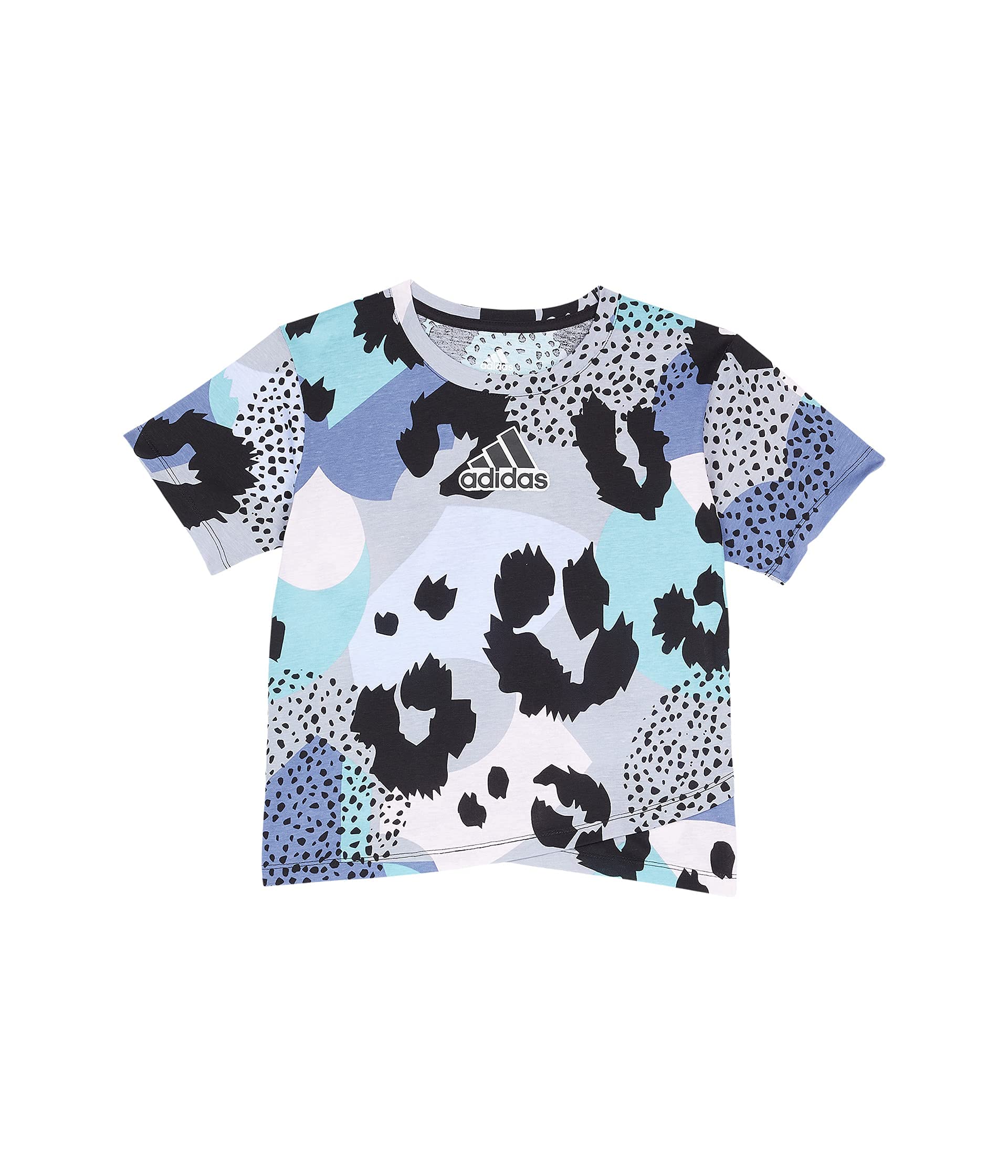 adidas Mädchen-T-Shirt, kurzärmelig, Crossover-Design, groß