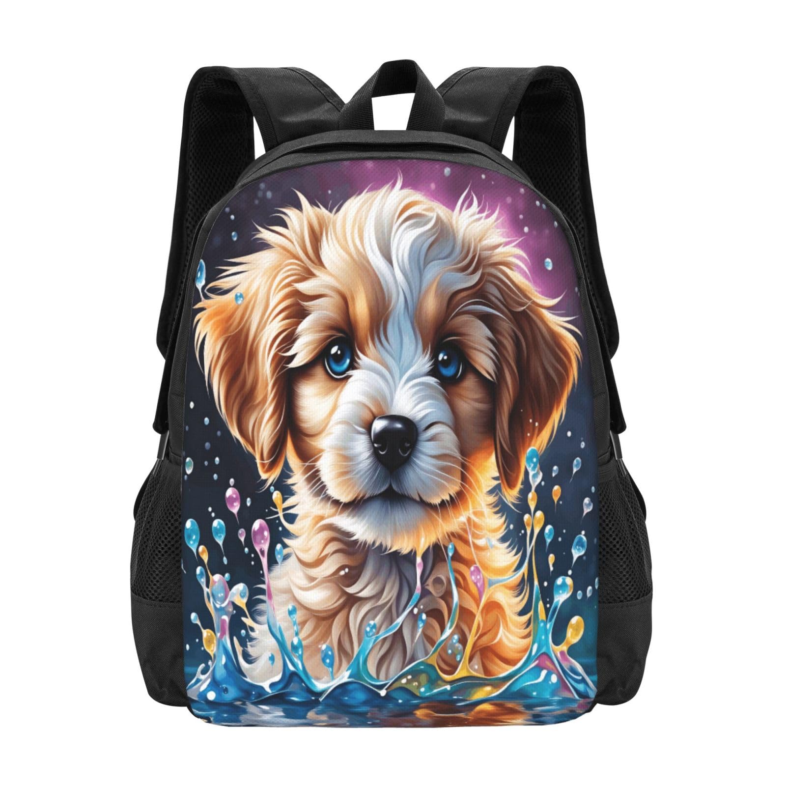 Mochila con diseño de perrito ajustable con gran capacidad interior 8