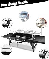 Charmline 34x23cm Hordozható Széngrillezés Kemping Grill Kert Strand Piknik 4