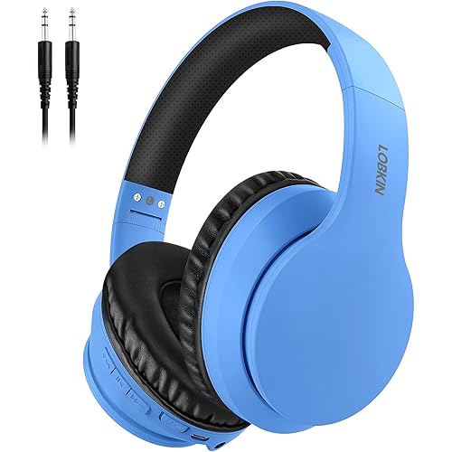 LOBKIN Wireless Bluetooth Headphones, Over-Ear Headphones with Built-in HD Mic,40H Playtime, Foldable Wireless and Wired Stereo Headphones for Gym/PC/Home