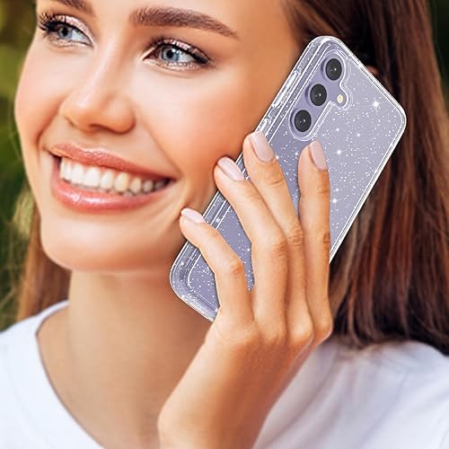 Miniatura 70 de Funda con purpurina diseñada para iPhone 15 Pro Max, con [2 unidades] protector de pantalla y [paquete de 3] protector de lente de cámara brillante