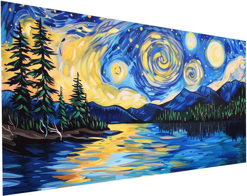 Peinture diamant kit complet 60x120 cm une idée cadeau idéale pour passionnés d'art