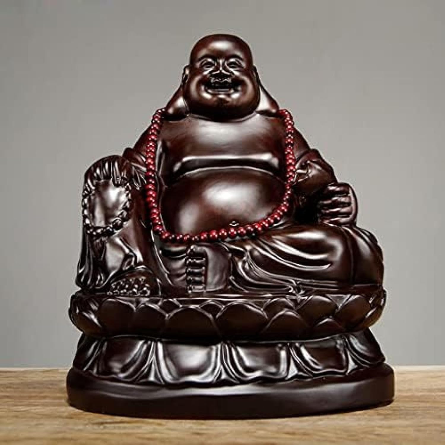 仏像 布袋様 大サイズ！ 木彫 工芸品 仏教美術 縁起物 骨董 古美術