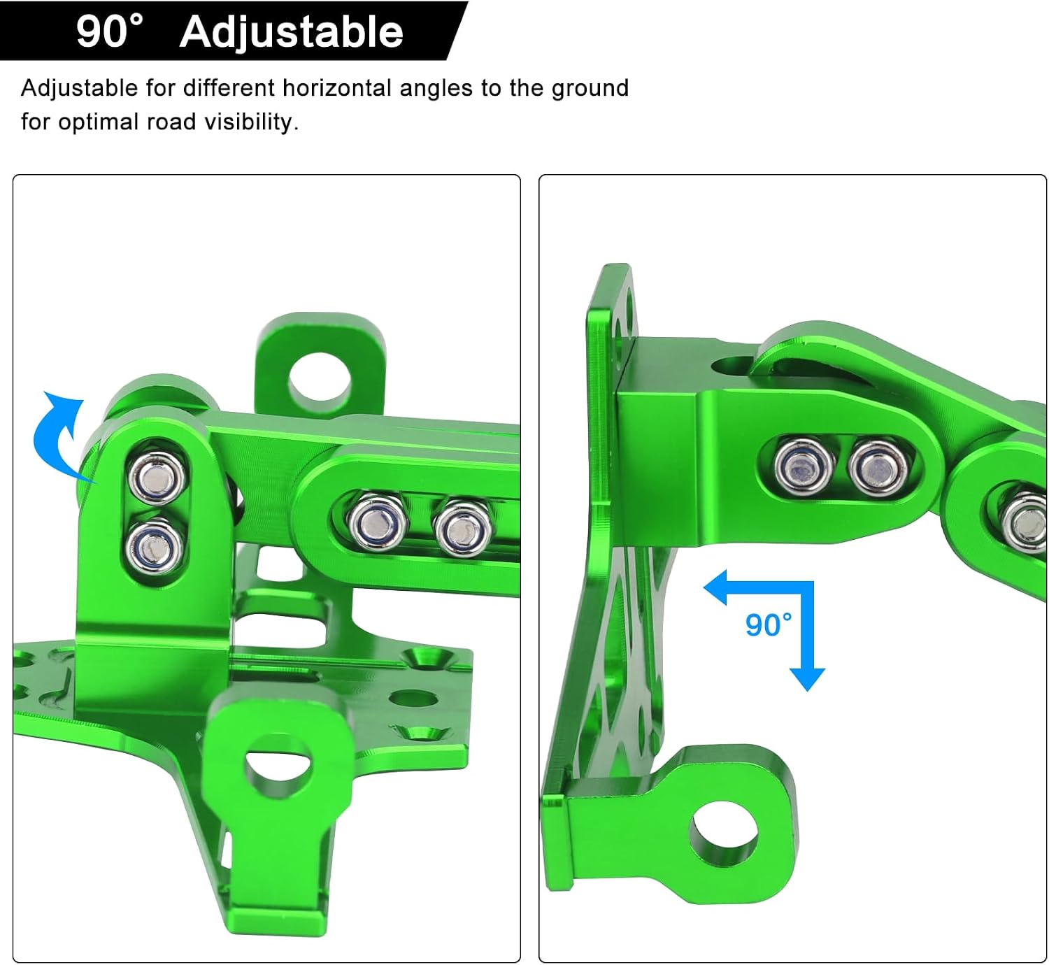 Motorcycle License Plate Holder with LED Lights Adjustable Fender Eliminator Kit for R7 R3, License Plate Holder Mount CNC Aluminum Motorcycle License Plate Bracket Motorcycle Tail Tidy (Green)