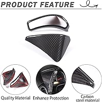 Vista 4 de Lcojicep Cubierta interior para interruptor de botón de auto en ambos lados compatible con Chevrolet Corvette C6 2005-2013, velocímetro lateral Negro