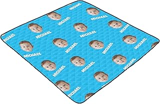 Sky Blue Custom Baby Photo Play Mat Floor Mat Personalized 50×50in Crawl...