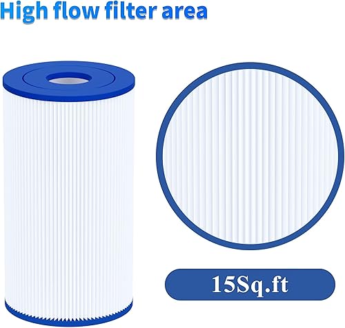 Miniatura 5 de Cryspool® Filtro tipo B compatible con 29005E, filtros de piscina sobre el suelo fáciles de instalar, paquete de 3