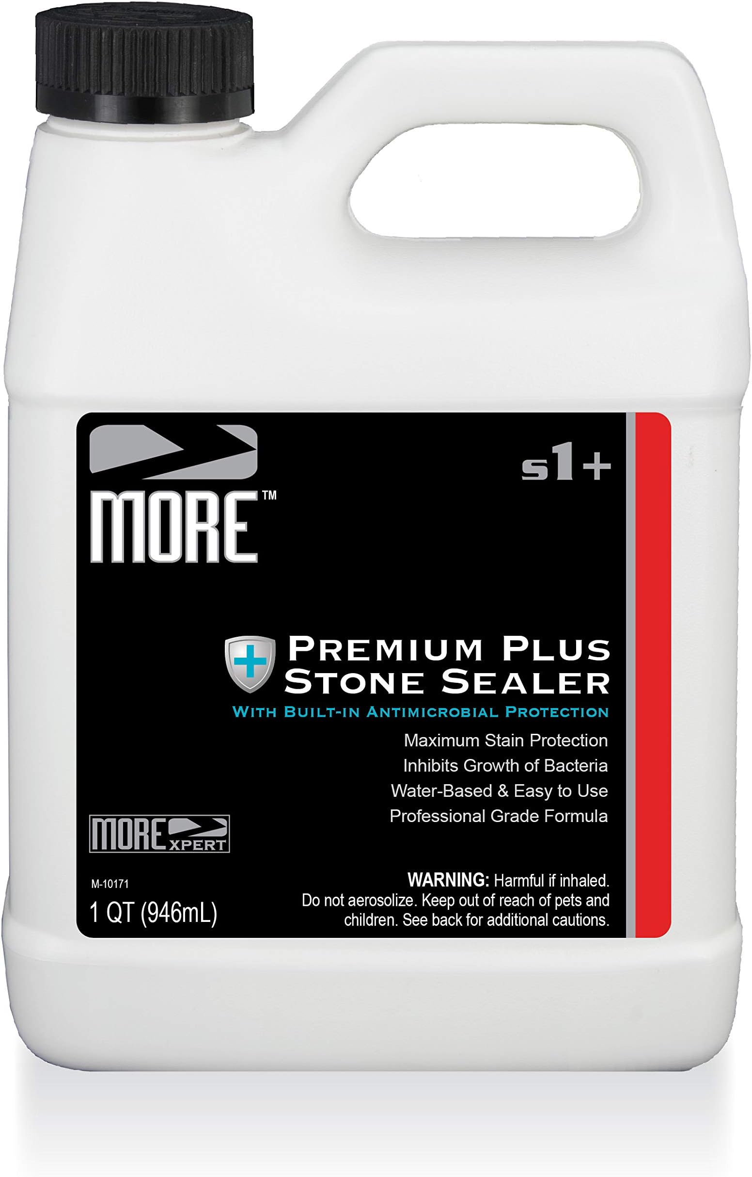 MORE Premium Plus Stone Sealer Protector for Countertops - Natural Stone, Marble, Granite Surfaces - Advanced Formula (Quart / 32oz)