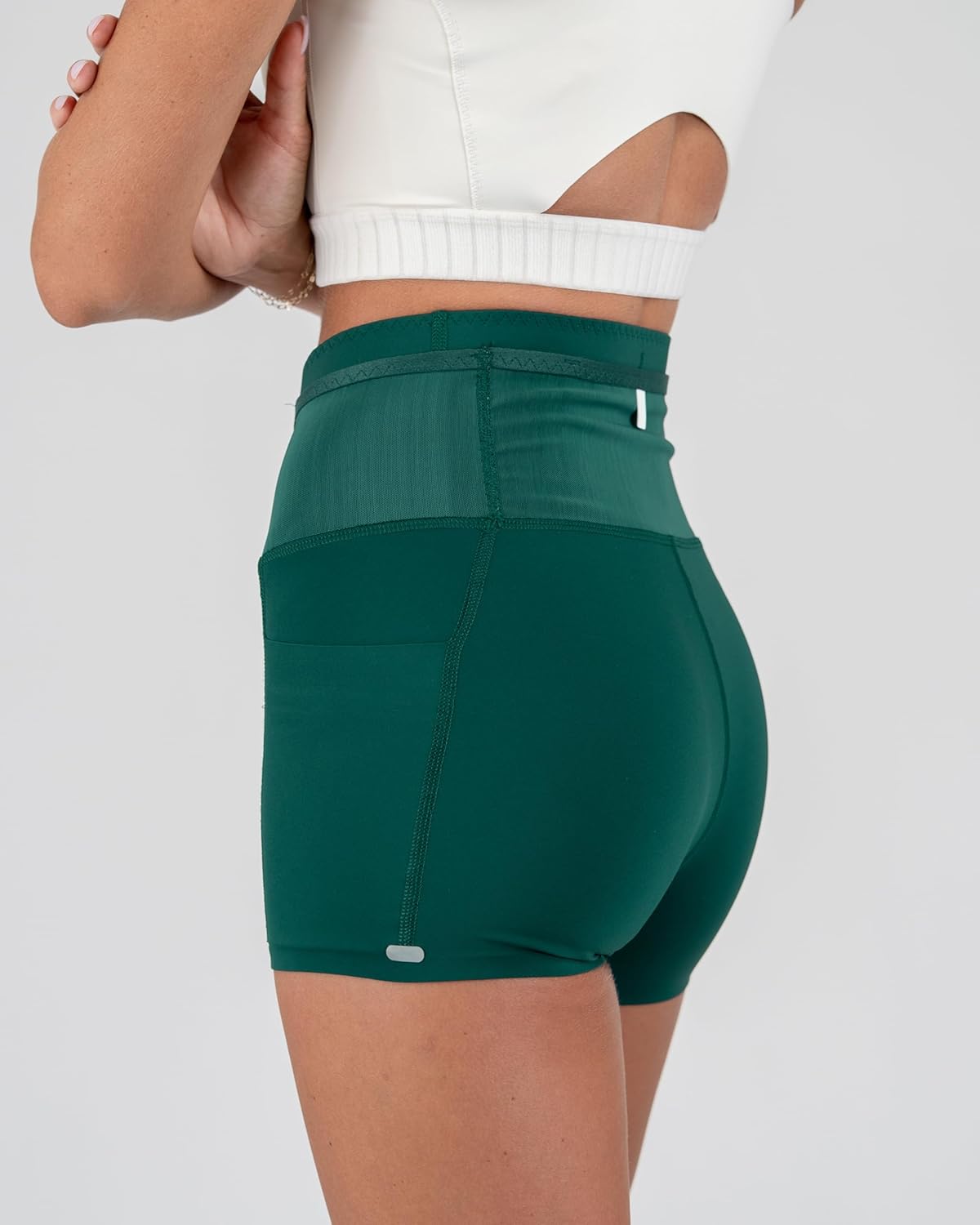 FlipBelt Women’s Air Compression Shorts – Lightweight, Moisture-Wicking with Built-in Phone Pocket – USA Small Business - Image 2