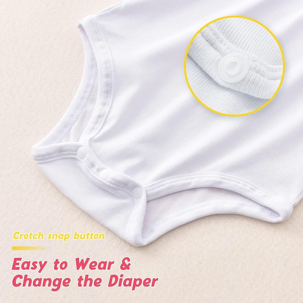 Borlai Zus Bijpassende Kleding Baby Meisjes Grote Kleine Zus Bijpassende Bloemen Kleding Set, 3 stks/set, Wit/lange mouw, Big Sister / 6-12 maanden