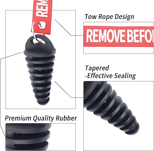 Vista 11 de 2 tapones de escape de motocicleta de 1.1 a 1.8 pulgadas, silenciador de escape de goma para motocicleta de 2 tiempos, accesorios de motocicleta