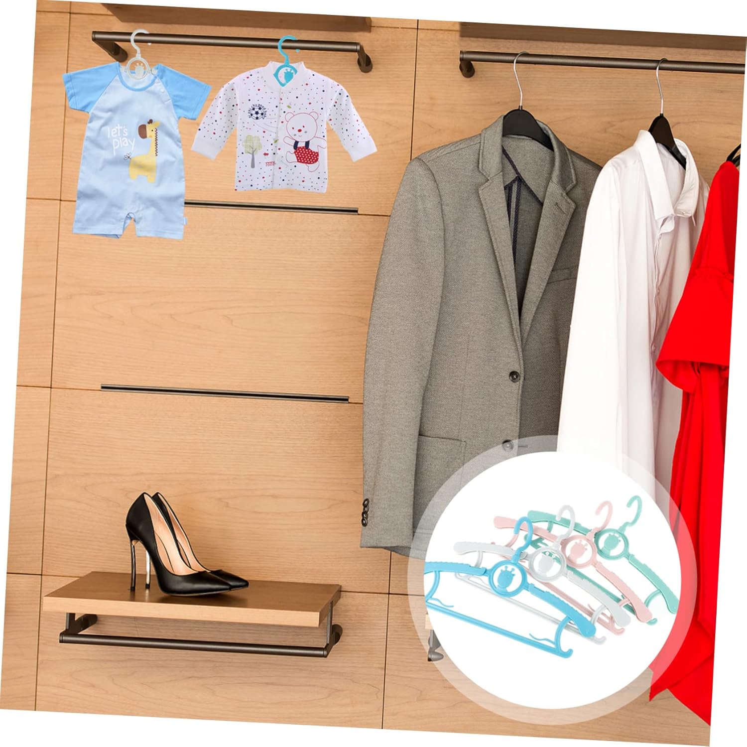 20pcs Clothes Hangers Boy Girl Hangers for Closet Clothes Boys and Girls