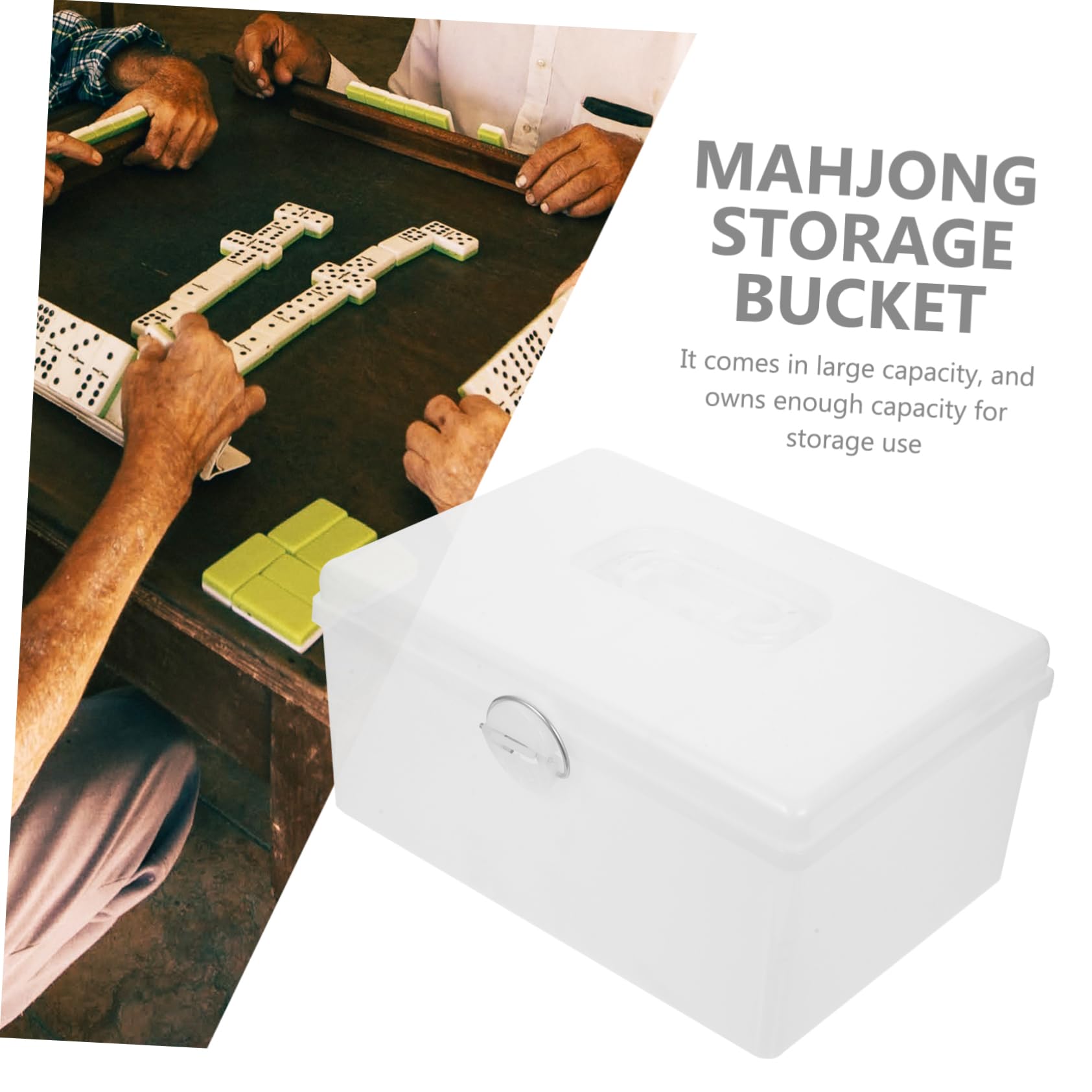 Kunststoffboxen Deckel Für Mahjong-aufbewahrung Innenbereich Multifunktions-aufbewahrungsbox Einfache Tragbare Kasten