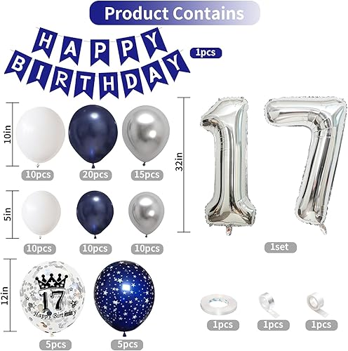 Vista 52 de Decoraciones de cumpleaños número 18 para niños, globos negros y dorados, kit de arco de guirnalda con el número 18, globo de confeti de papel