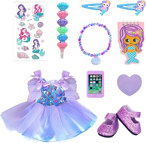 Miniatura 2 de Muñecas negras de 14.5 pulgadas, ropa y accesorios realistas, muñeca africana de silicona con muñeca princesa tema mar profundo, el mejor regalo