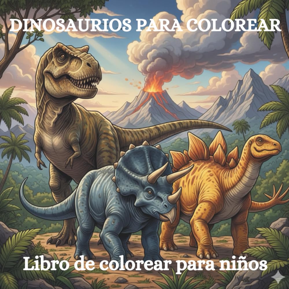 Dinosaurios para colorear: Libro de colorear para niños