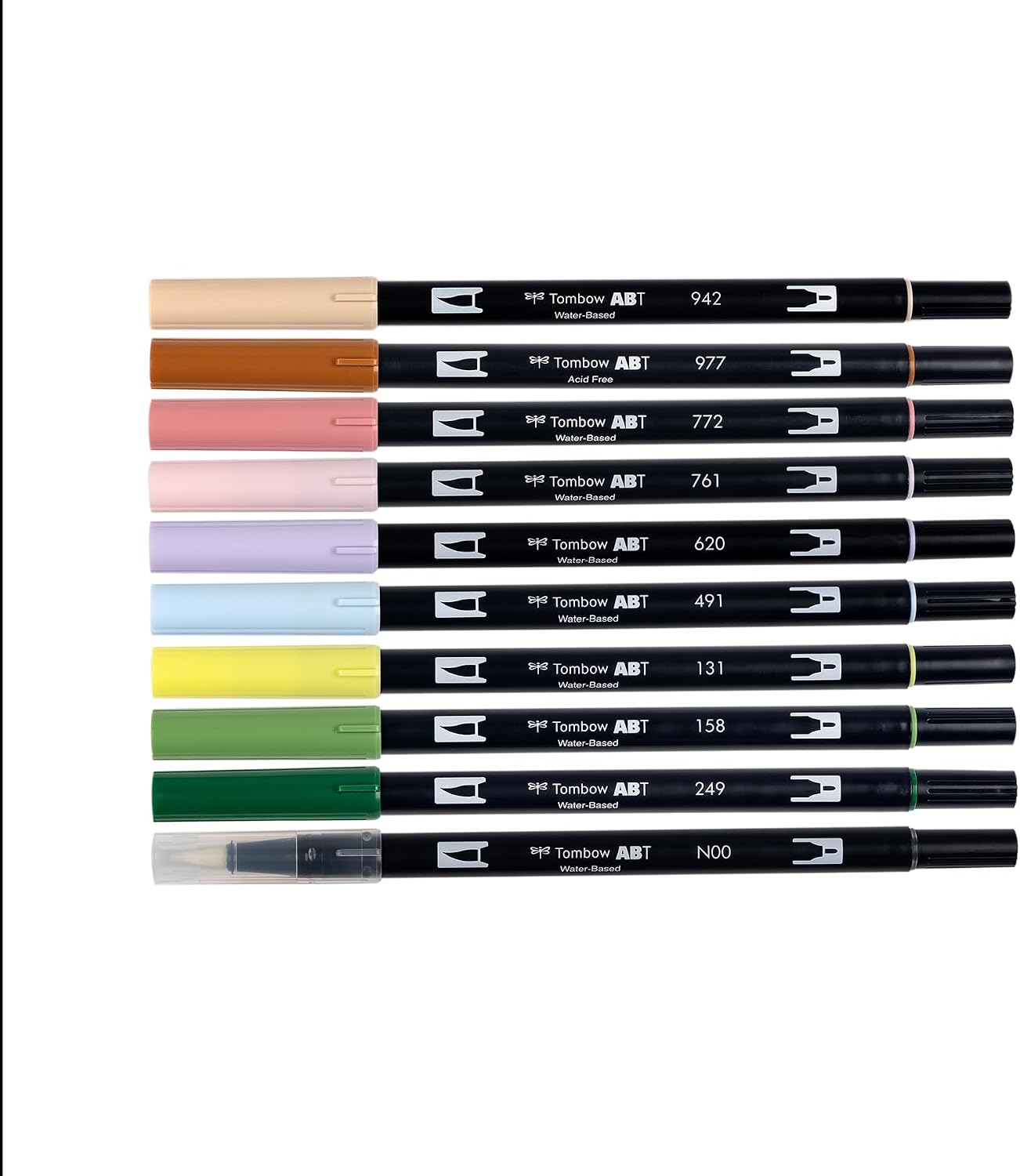 Tombow 56255 Dual Brush Pen Art Markers, Fairies, 10-Pack, Water-Based Ink, for Hand Lettering, Watercolor, Fine Art, Illustrations