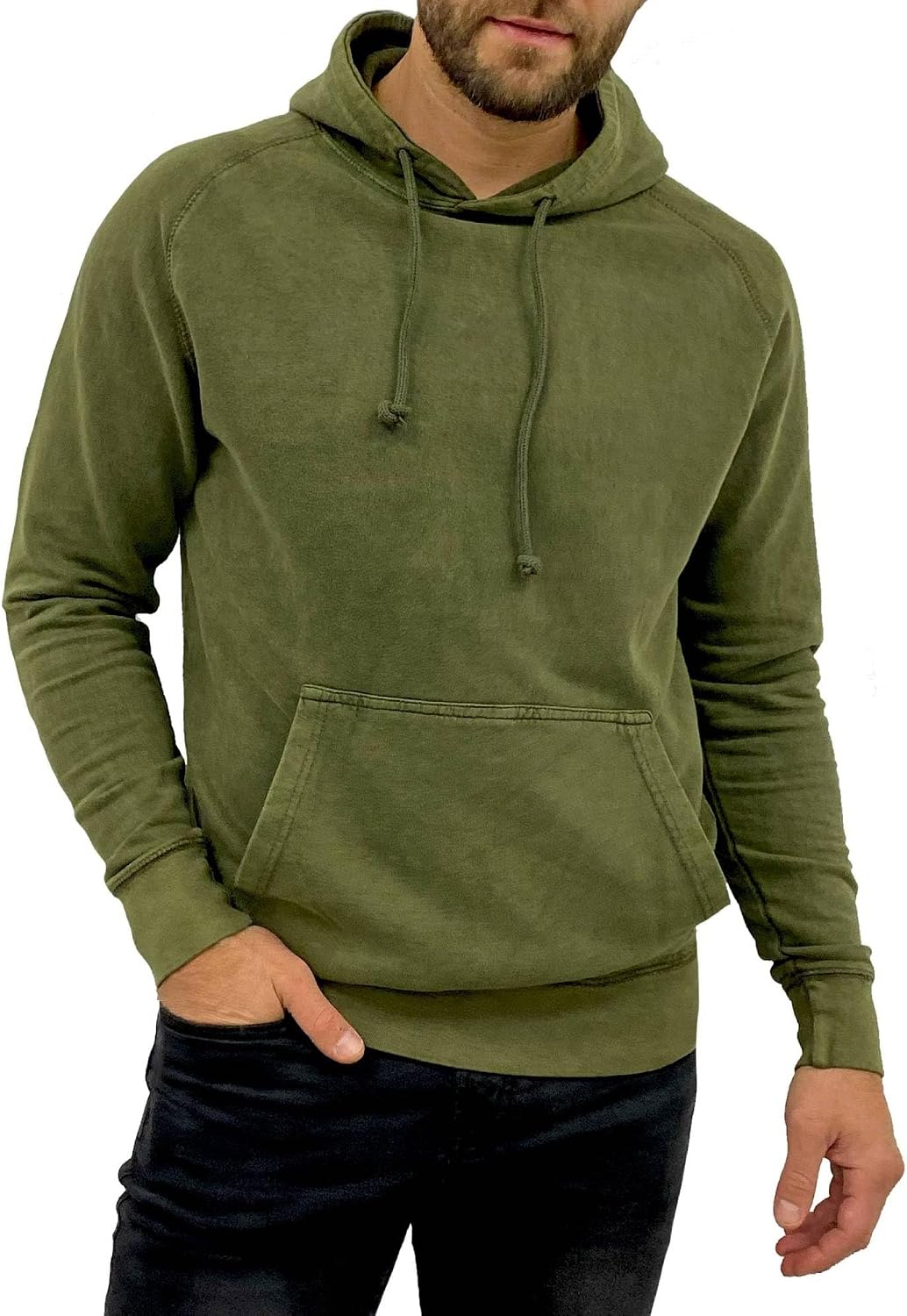 Expert Brand Men's USA-Made Vintage Style Cotton Hoodie Pullover
