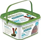 Whimzees Wellness Variety Pack Natural Dog Dental Treat, Chews, Freshens Breath, Small Size, 29.6 oz Box, 56 Count Variety Pack - Small (15-25 lbs) 56 Count (Pack of 1)