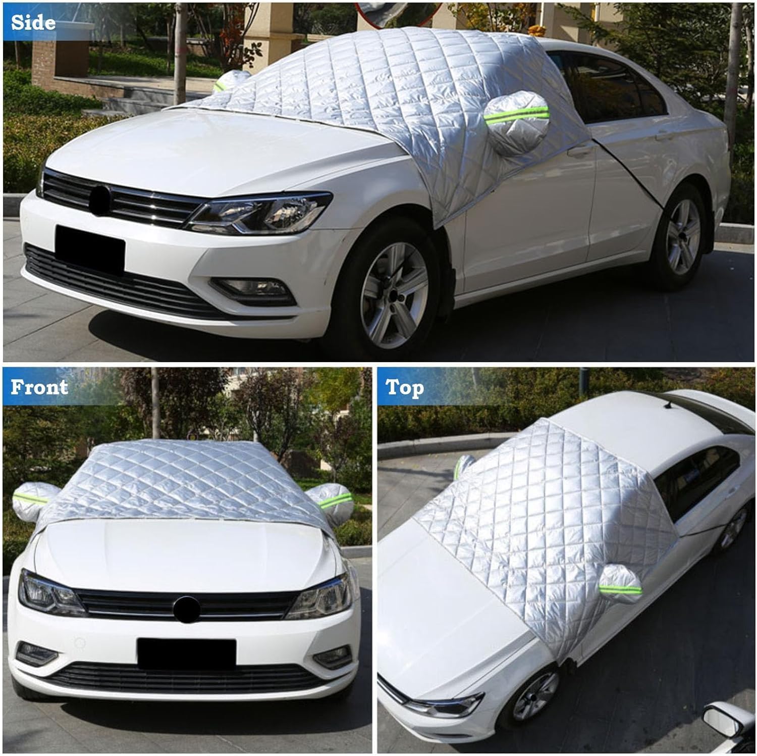 Winter Car Windshield Snow Cover for Ford F-Series F-150, Frost Guard Ice for Cars, SUVs & Trucks, Sun Shade Windshield Cover with Side Mirror Protectors,B 245x145cm
