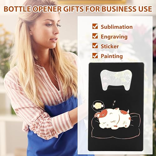 Miniatura 7 de CYEAH 60 abrebotellas de tarjetas de crédito, abrebotellas de acero inoxidable para póquer y padrinos de boda de póquer de metal, abrebotellas de