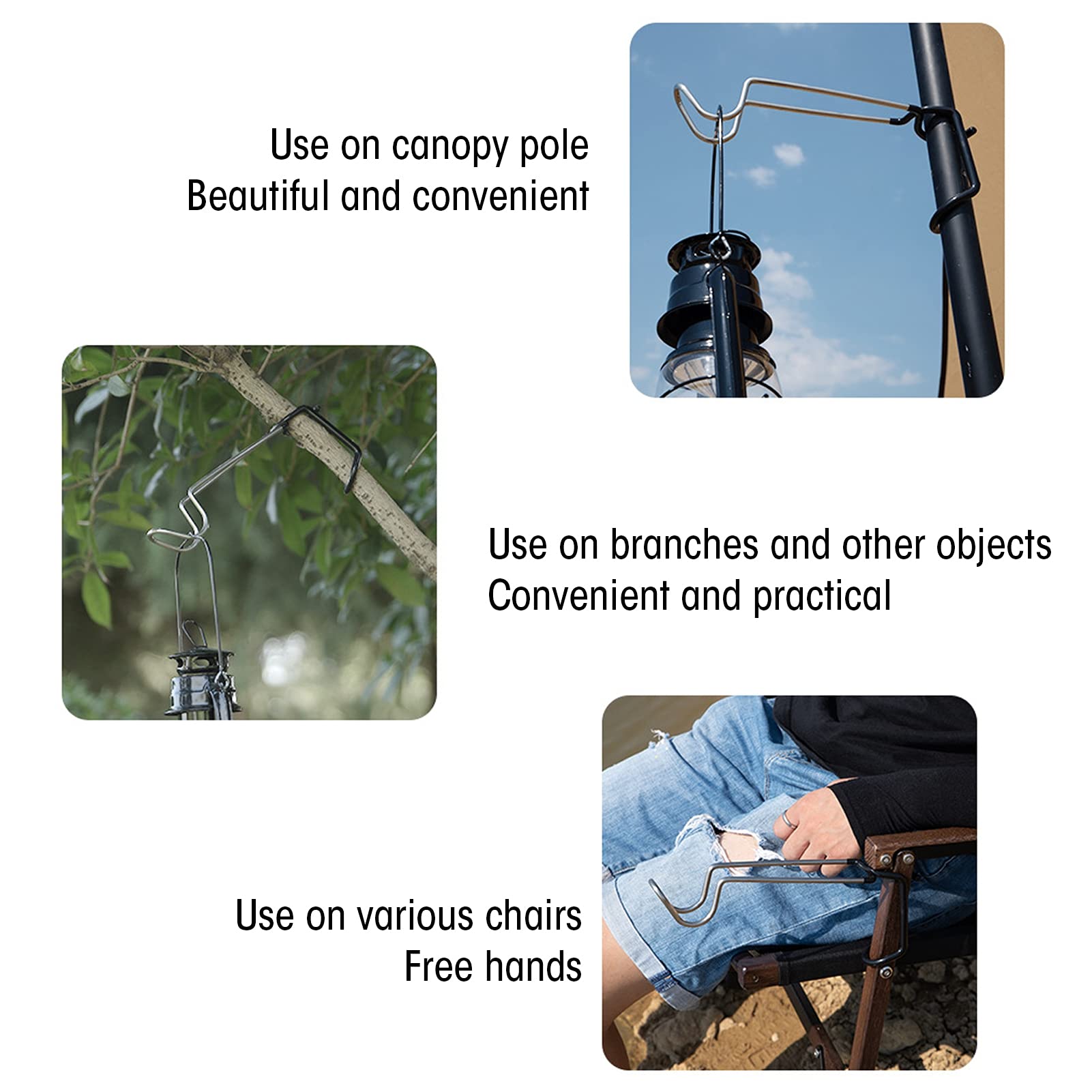 Culnflun Tent Lamp Hanger Multifunctional Outdoor Camping Portable Tent Lantern Hanger for Outdoor