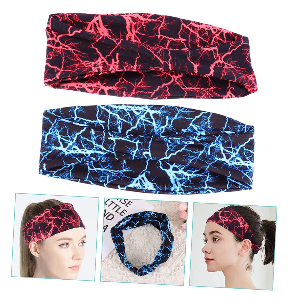 Sosoport 10pezzi Fasce Allenamento Sportive Traspiranti Bande Per Sudore Elastiche e Confortevoli Per Yoga e Fitness Di Fasce Per Traspirante