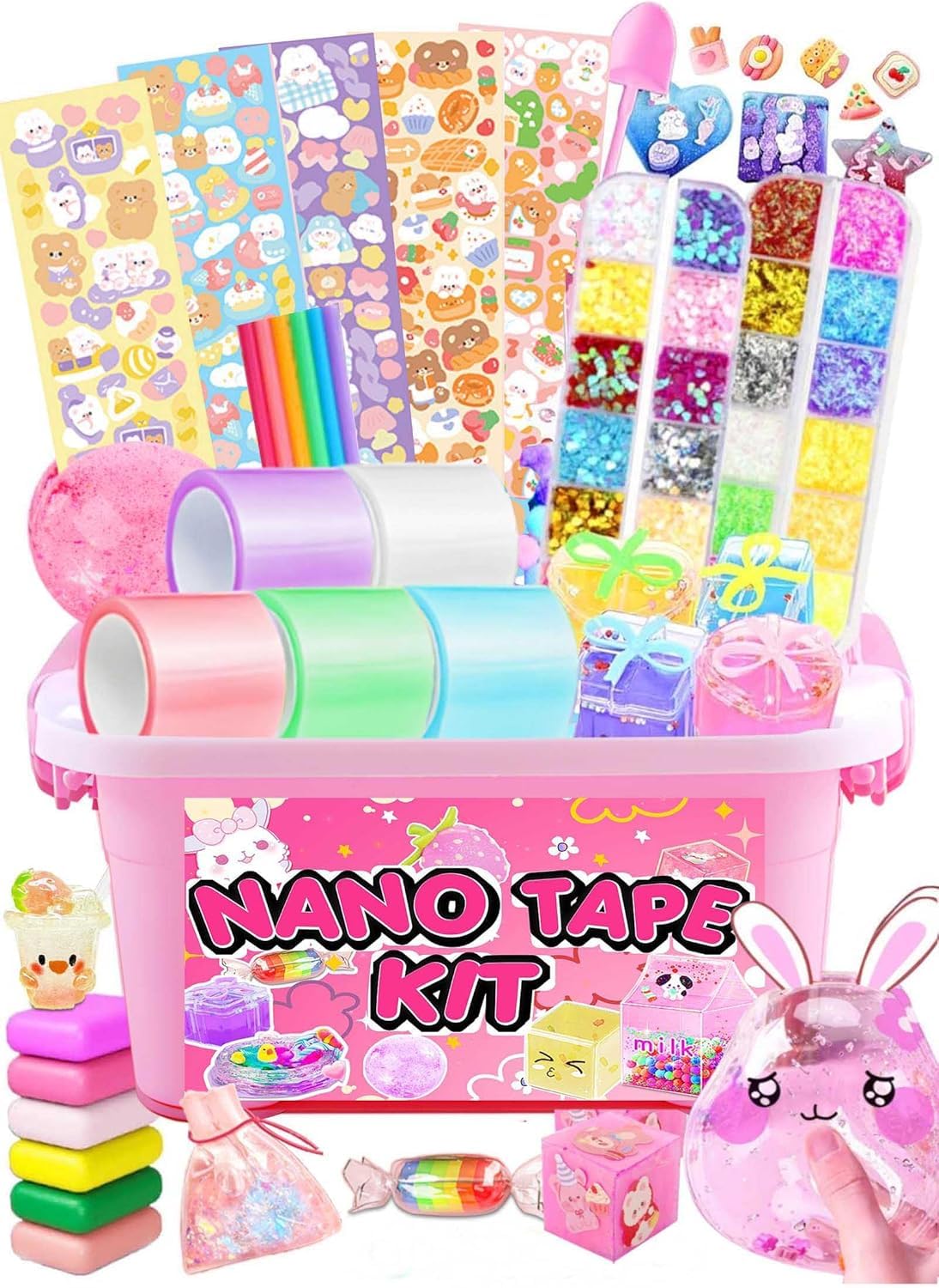 Amazon.com: ZiZa Nano Tape Bubble Kit for Kids, DIY Squishy Stress