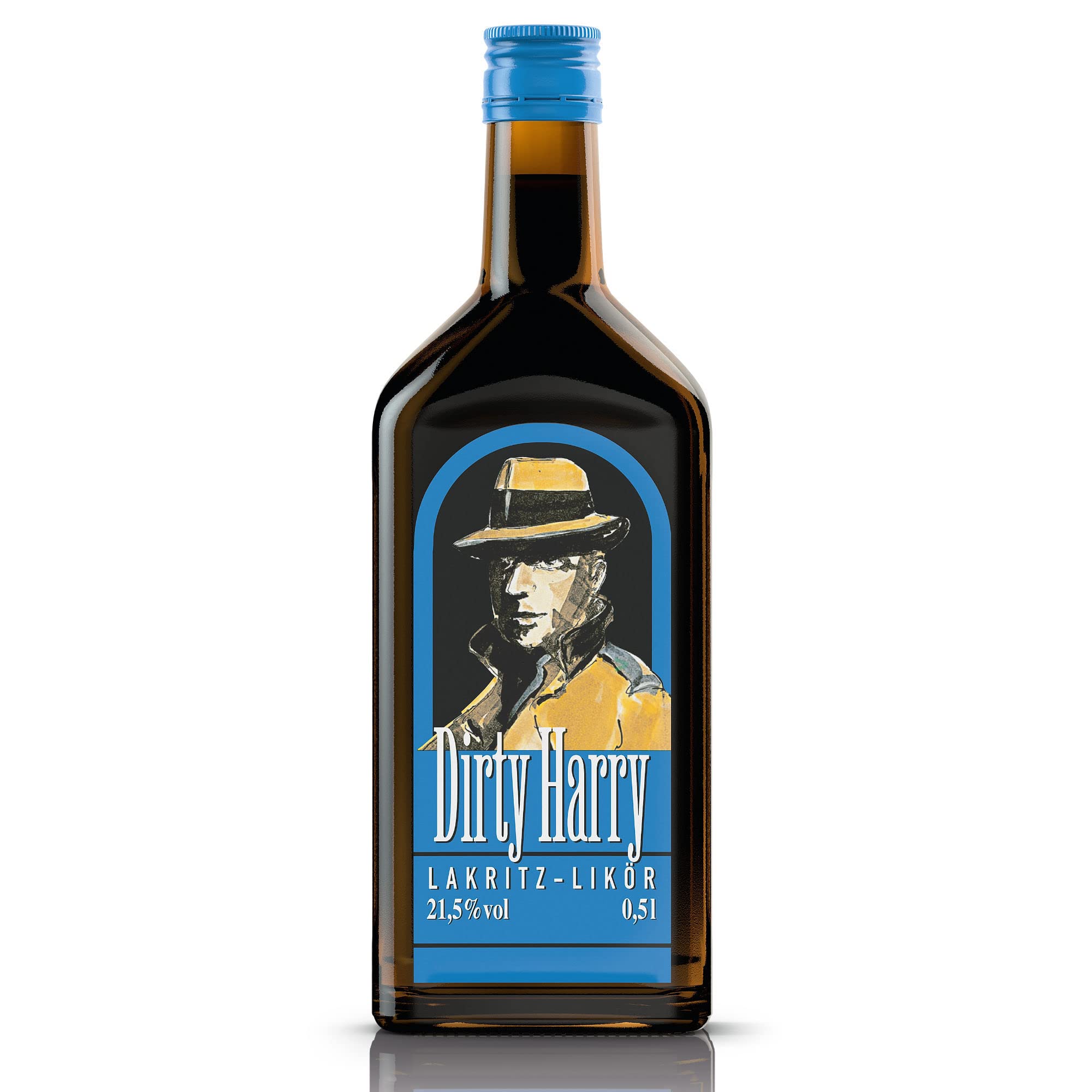 Dirty Harry Lakritz Likör 21,5% 6er Pack (6x0,5 Liter Flasche) + usy Block
