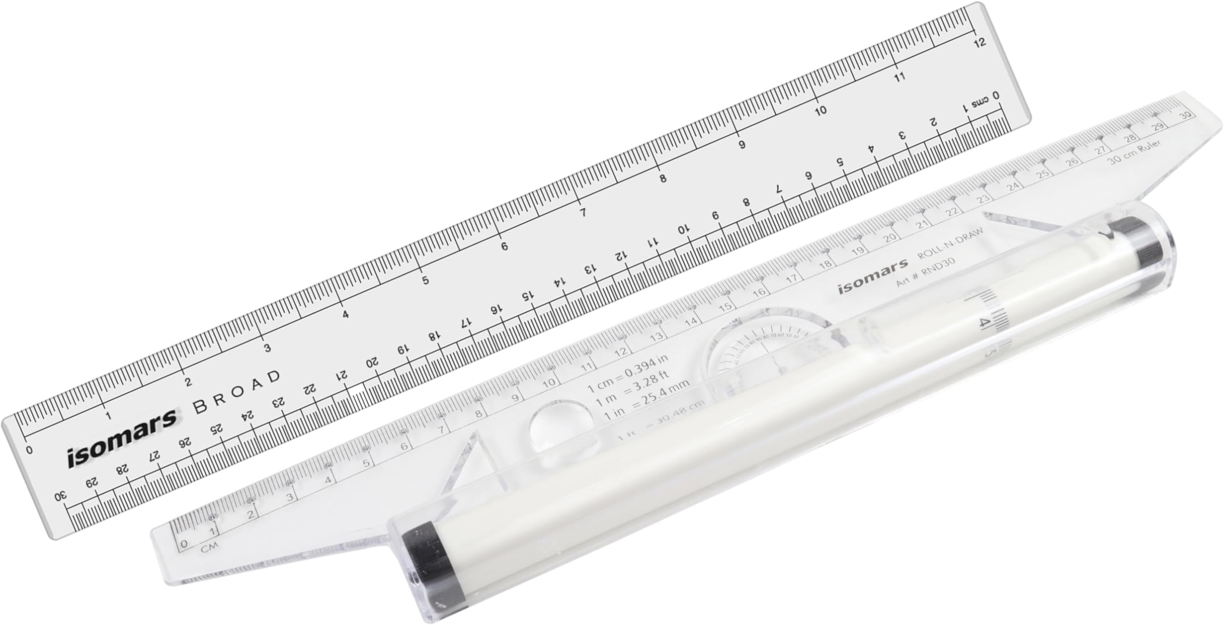Isomars Rolling Ruler with 12 Inch Scale For Drawing and Drafting ...