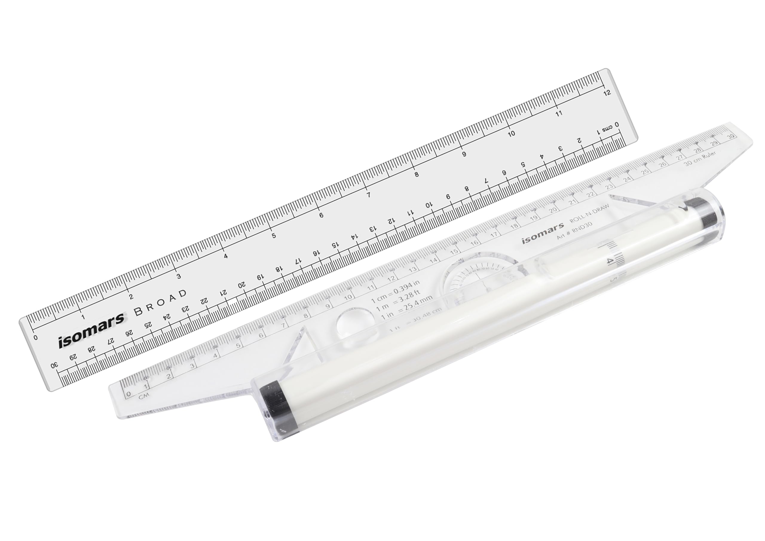 Isomars Rolling Ruler with 12 Inch Scale For Drawing and Drafting ...