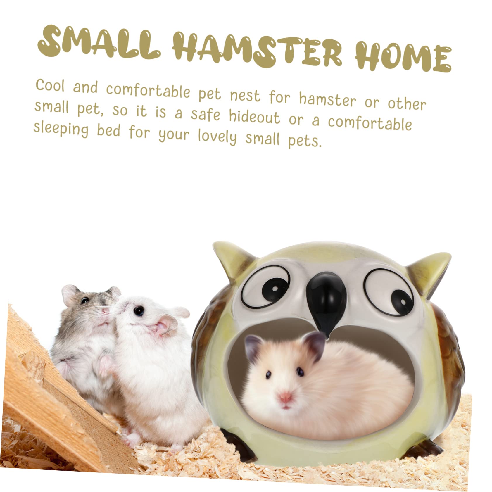 BESPORTBLE 3piezas De Cerámica para Hámsters Forma De Refugio y Divertido Casa para Roedores Hámsters y Diseño y Práctico
