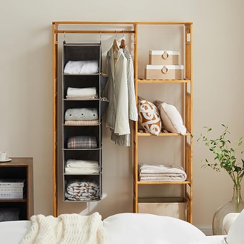 Miniatura 2 de Organizadores y almacenamiento colgante para el clóset, 6 estantes de almacenamiento colgantes para clóset, gris Beige,Negro -,Azul,Marrón,Rojo