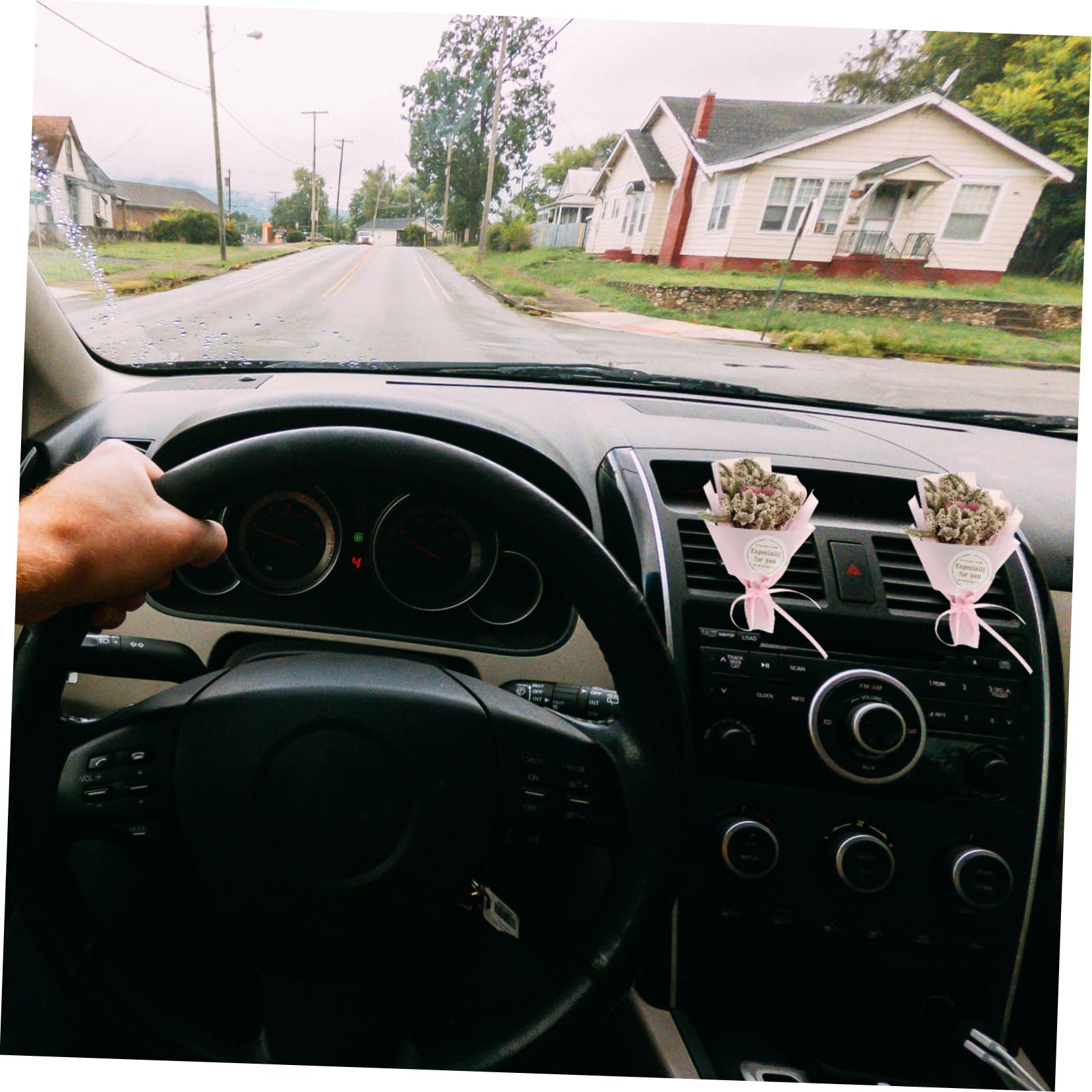 ULTECHNOVO 4pezzi Clip Per Auto Con Fiori Secchi Diffusore Per Aria Condizionata Decorazione Interna e Profumo Fresco Per Ogni Viaggio