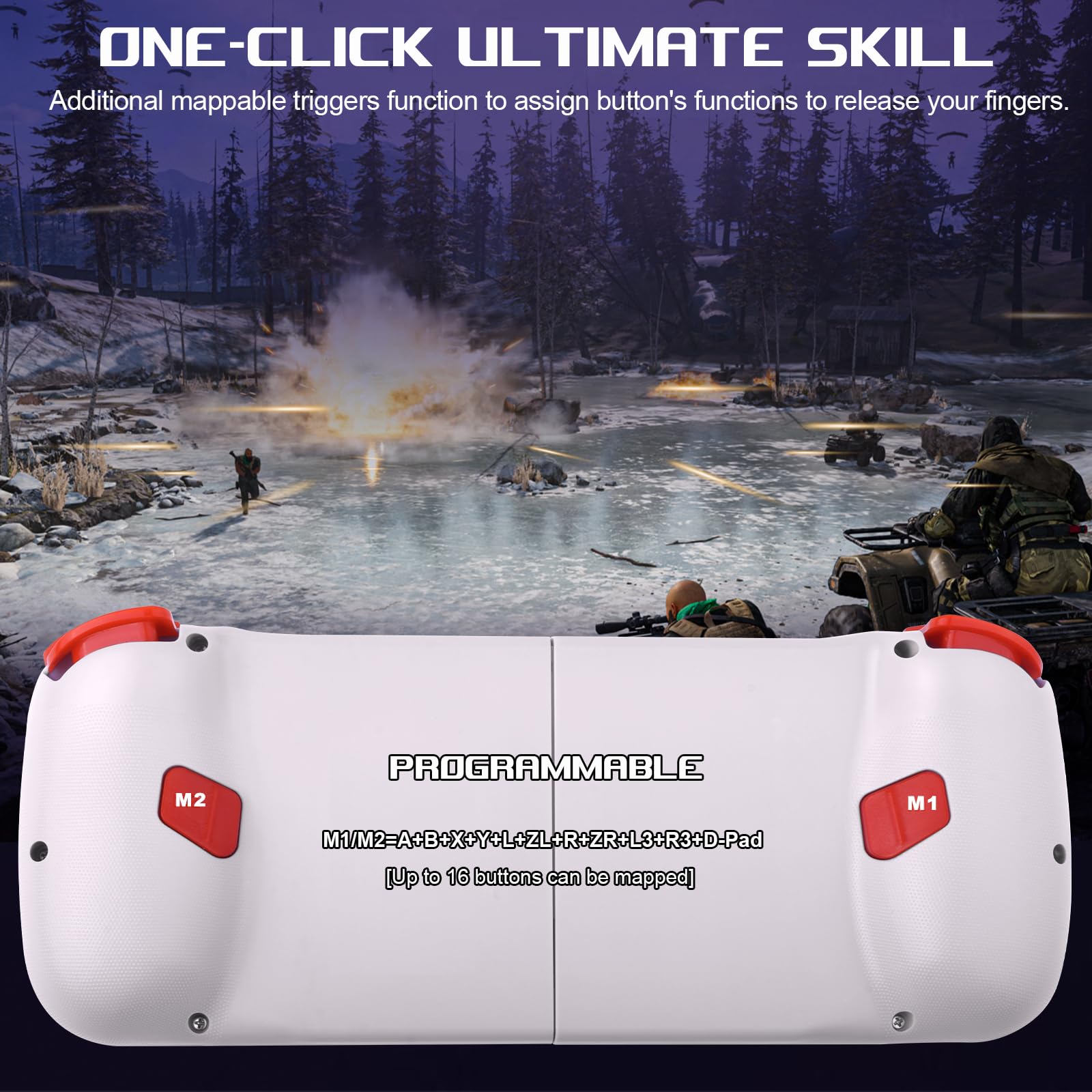 Joso Controlador de Juego móvil para Android, iPhone, PC con M1/M2 programable, Controlador de teléfono para iPhone 14, 13, 12, 11, Samsung Galaxy, Xiaomi, OPPO, Call of Duty, Genshin Impact y más