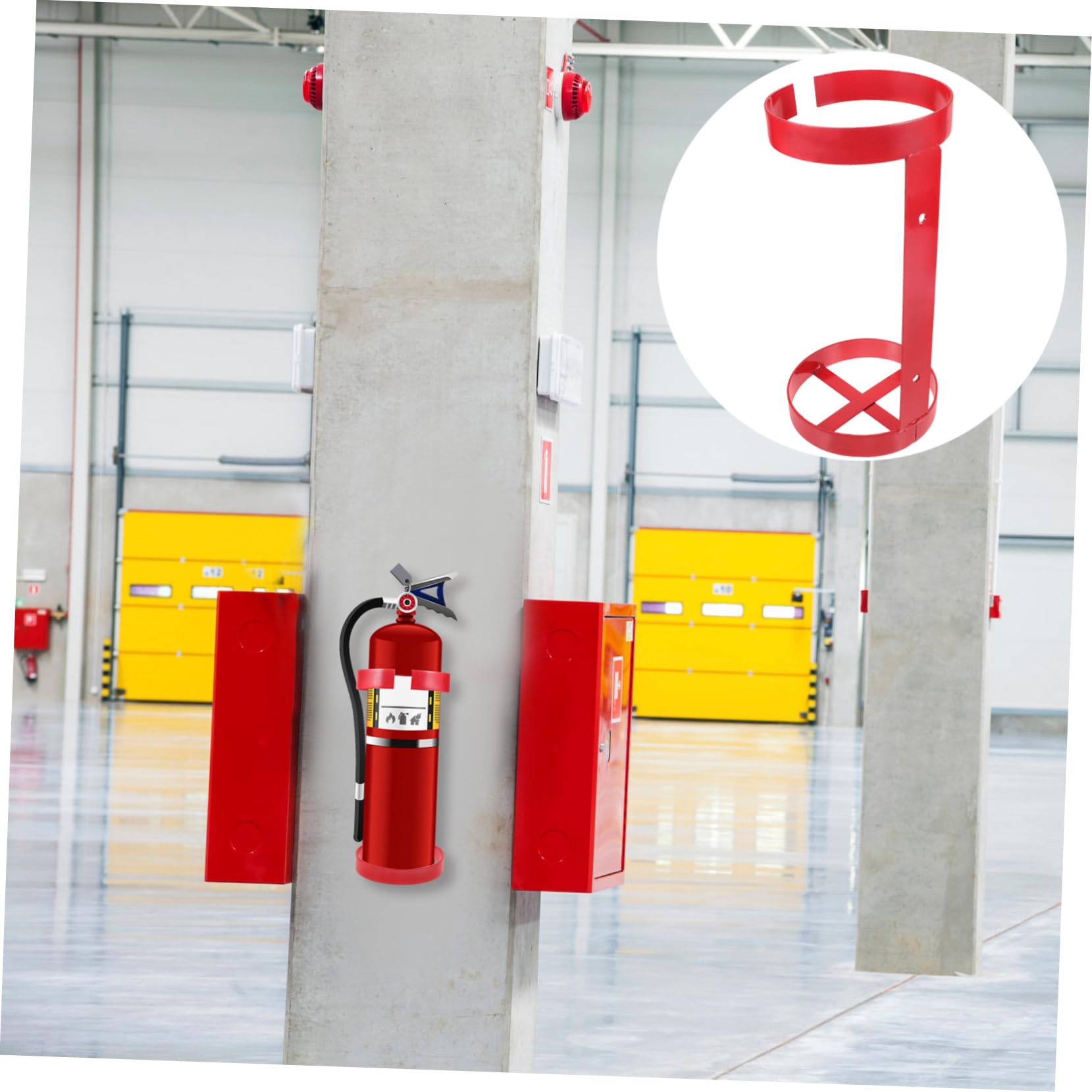 Soporte Fácil Extintor de Pared de Hierro para de Incendios Resistente 5-6kg de Usar para Vehículos y Embarcaciones
