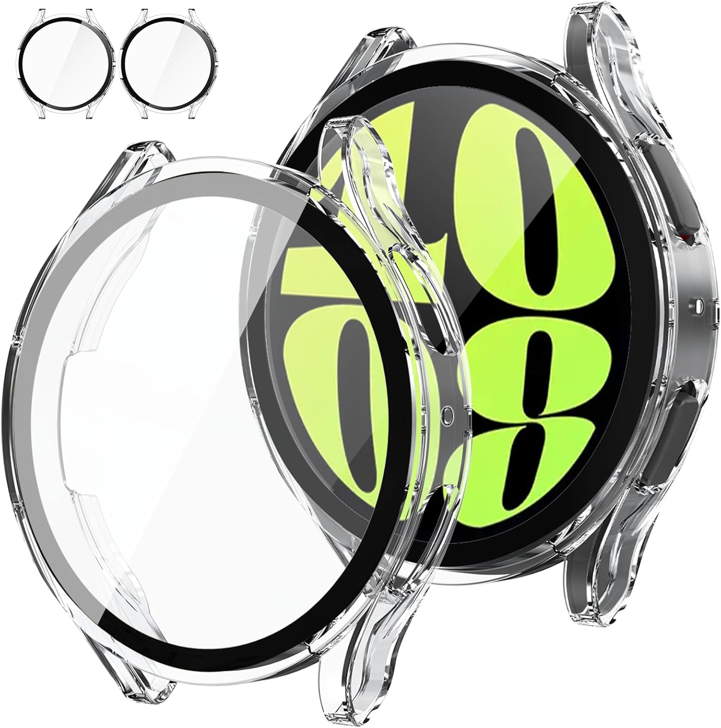 [2Pack] Tensea for Samsung Galaxy Watch 6 2023 Screen Protector Case 44mm