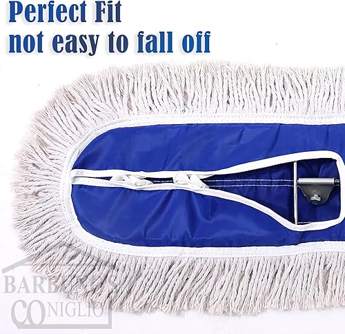 Miniatura 5 de Cabezal de trapeador grande de 24 pulgadas, de resistencia industrial, recambio de mopa de polvo de algodón, repuesto de cabezal de trapeador