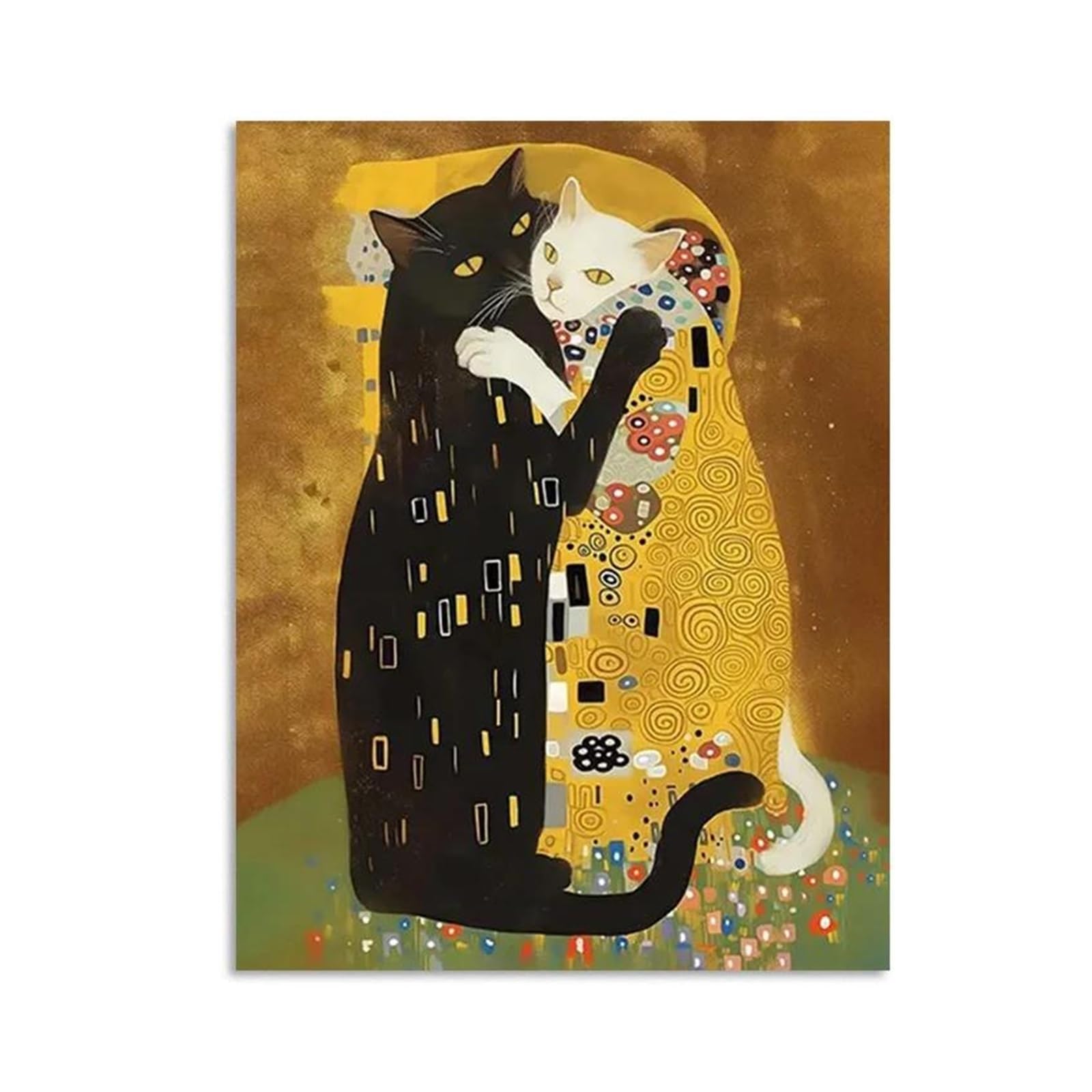 BYAMBD Aesthetic Pictures Cat Art Canvas Poster No Frame Canvas Wall Art Fashion Home Art Decoration Canvas Painting,funny Animal Poster(B,30x40cm)