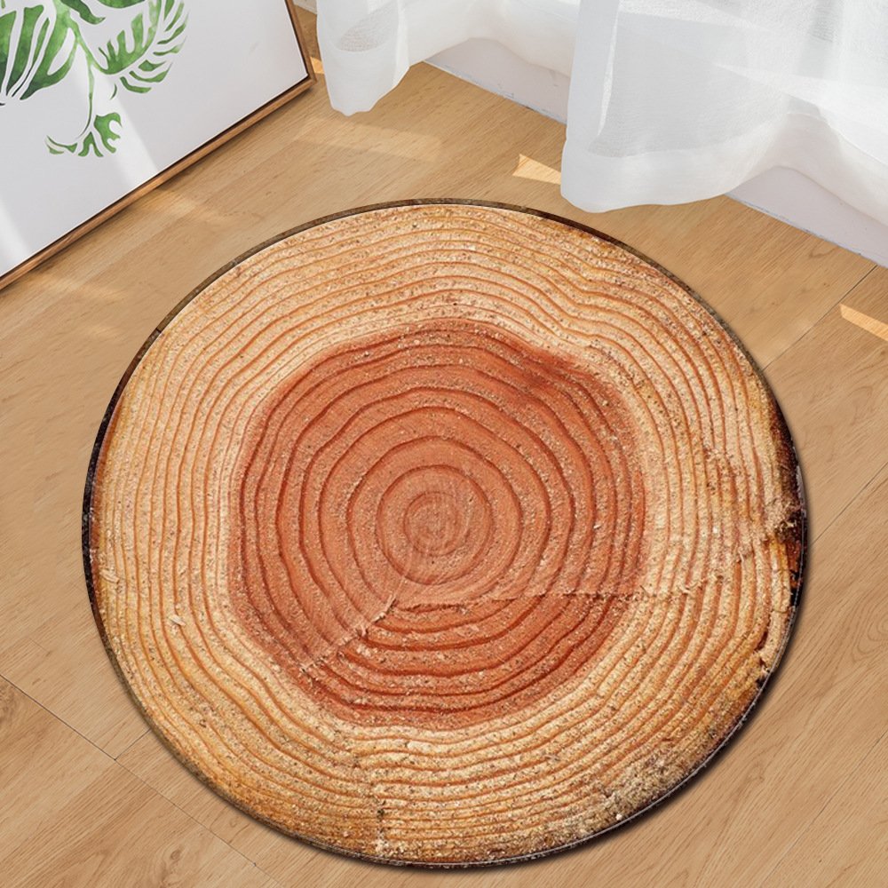 Tapis rond en peau de mouton synthétique 120 cm antidérapant